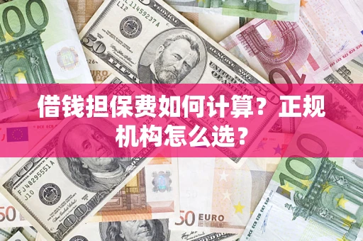 济南借钱担保费如何计算？正规机构怎么选？