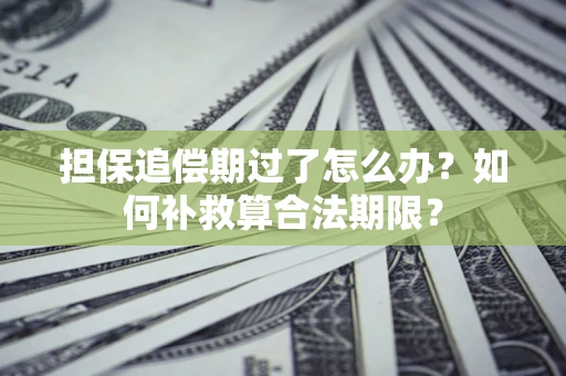 济南担保追偿期过了怎么办？如何补救算合法期限？